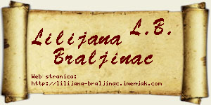 Lilijana Braljinac vizit kartica
